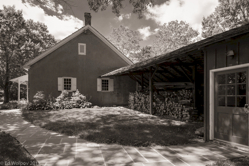 East Horse Shed (including firewood storage) & east wall of Meeting House /images/library/large/cmm_east.jpg